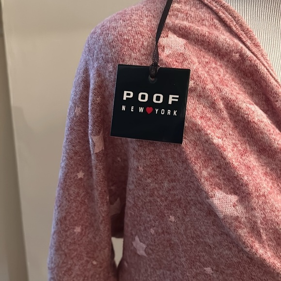 Proof New York Top V Neck Long Sleeve Front Knotted Fabric & Star Printed Design - Picture 6 of 6